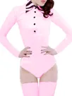 Skinsuit Wetlook Unitard PVC Office Work White Black Catsuitsuit Wet Look Gothiclong Sleeve OL Shirt Jumpsuit Buttons Body Blouse Suit Zentai Second-skin Costume Skinsuit Wetlook Unitard PVC Office Work White Black Catsuitsuit Wet Look Gothiclong Sleeve OL Shirt Jumpsuit Buttons Body Blouse Suit Zentai Second-skin Costume