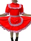 Second Skin Adult Lockable Fetish Cross-dresser Maid Wetlook PVC Dress Uniform Apron Costume Jumpsuits Rompers