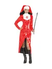 Second Skin Halloween Nun Fancy Dress Female High Collar Front Slit Nun Uniform with Headgear Raves Party Role Play Wet Look Shiny Wetlook PVC Nun Outfits Second Skin Halloween Nun Fancy Dress Female High Collar Front Slit Nun Uniform with Headgear Raves Party Role Play Wet Look Shiny Wetlook PVC Nun Outfits