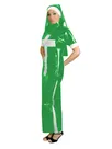 Second Skin Adultsnaughty Nun Cosplay Costumes Slim Short Sleeve Long Pencil Dress with Headscarf Forhalloween Fancy Dress Second Skin Adultsnaughty Nun Cosplay Costumes Slim Short Sleeve Long Pencil Dress with Headscarf Forhalloween Fancy Dress