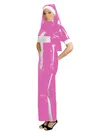 Second Skin Adultsnaughty Nun Cosplay Costumes Slim Short Sleeve Long Pencil Dress with Headscarf Forhalloween Fancy Dress Second Skin Adultsnaughty Nun Cosplay Costumes Slim Short Sleeve Long Pencil Dress with Headscarf Forhalloween Fancy Dress