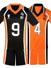 Zentai Second Skin Uno High School Volleyball Division Volleyball Junior Short Sleeves Tops Shorts Set Cartoon Anime Cos Ball Costume