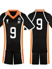 Zentai Second Skin Uno High School Volleyball Division Volleyball Junior Short Sleeves Tops Shorts Set Cartoon Anime Cos Ball Costume