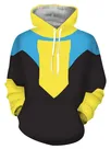 Second Skin New Style Invincible Kid Cosplay Zentai Anime Hoodie Men's 3D Printed Set Pants