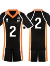 Zentai Second Skin Uno High School Volleyball Division Volleyball Junior Short Sleeves Tops Shorts Set Cartoon Anime Cos Ball Costume