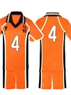 Zentai Second Skin Uno High School Volleyball Division Volleyball Junior Short Sleeves Tops Shorts Set Cartoon Anime Cos Ball Costume