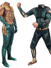 Second Skin Aquamandc Aquaman Bodysuit Cosplay Zentai Costume Halloween Cosplay Zentai Costumes