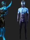 Second Skin Blue Beetle Costume Blue Beetle Costume Halloween Stage Costumes Cosplay Zentai