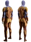 Jojo's Bizarre Adventure with Brando Brando Jo's Zentai Second Skin Full Body Muscle-filled Halloween Costume