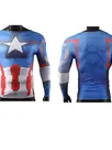 Second Skin Captain America Cosplay Zentai Costume Tights Sportswear Muscles Costumes Halloween Cosplay Zentai