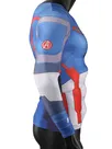 Second Skin Captain America Cosplay Zentai Costume Tights Sportswear Muscles Costumes Halloween Cosplay Zentai