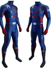 Second Skin Captain America Costume Captain America Cosplay Zentai Costume Film and Tv Cosplay Zentai Costume All Wrapped Tights