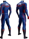 Second Skin Captain America Costume Captain America Cosplay Zentai Costume Film and Tv Cosplay Zentai Costume All Wrapped Tights