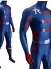 Second Skin Captain America Costume Captain America Cosplay Zentai Costume Film and Tv Cosplay Zentai Costume All Wrapped Tights