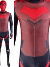 Second Skin DC Gotham Knights Red Hood Cosplay Zentai Costume Tights Cosplay Zentai Halloween Costumes Stage Show Costumes