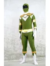 Army Green Superhero Costume Power Ranger Cosplay Zentai Suits Second Skin Catsuit Skinsuit