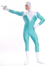 White and Light Blue the Incredibles Frozone Cosplay Costume Lycra Spandex Zentai Skin Suit