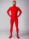 Halloween Red Zentai Skin Suit Lycra Spandex Catsuit Skinsuit with Face Opened