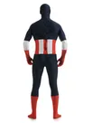 Second Skin Black Lycra Spandex Catstuit Captain America Zentai Suits Halloween Costumes