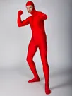 Halloween Red Zentai Skin Suit Lycra Spandex Catsuit Skinsuit with Face Opened