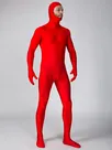 Halloween Red Zentai Skin Suit Lycra Spandex Catsuit Skinsuit with Face Opened