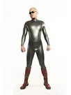 Wetlook Neck Entry No Zip Latex Catsuit Second-skin Clothing with Pocket