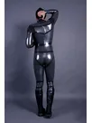 Men Back Zipper Latex Catsuit Second-skin Clothing