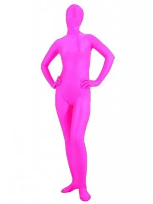 Supply Ideal Unusual Cool Unicolor Fullbody Pink Spandex Zentai Unitard Second Skin Suit
