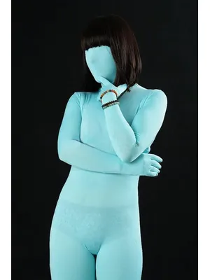 Supply Unicolor Fullbody Light Blue Lycra Spandex Morph Zentai Unisex Zentai Unitard Second Skin Suit