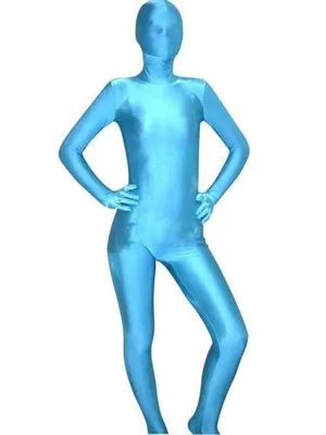 Supply Cheap Unicolor Fullbody Blue Lycra Spandex Morph Zentai Unisex Zentai Unitard Second Skin Suit