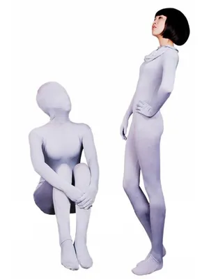 Supply Unicolor Fullbody Light Grey Lycra Spandex Morph Zentai Unisex Zentai Unitard Second Skin Suit