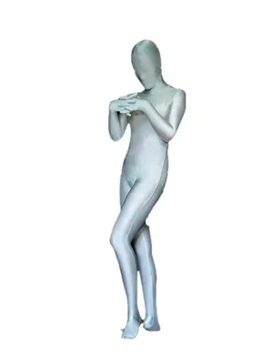 Supply Cool Unicolor Fullbody Silver Grey Lycra Spandex Morph Zentai Unisex Zentai Unitard Second Skin Suit