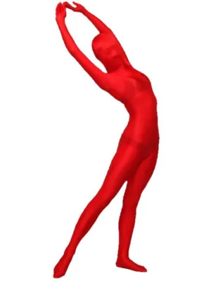 Red Lycra Spandex Morph Unitard Second Skin Zentai Unitard Second Skin Suit