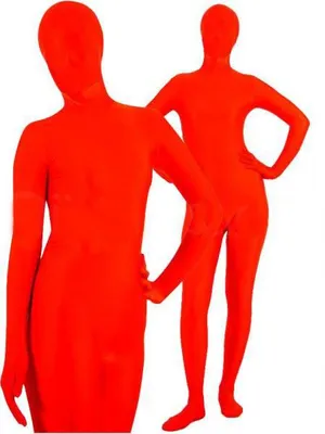 Red Lycra Spandex Morph Zentai Unisex Catsuit Unitard Second Skin Clothing Party Costume