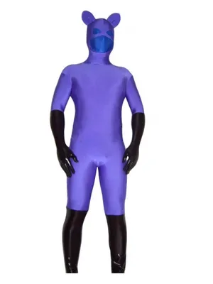 Supply Purple Blue Spandex Unisex Zentai Catsuit Unitard Second Skin Clothing