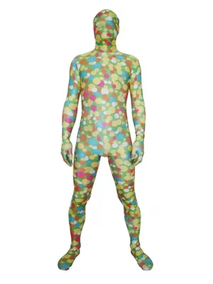 Supply Soft Green Dot Lycra Spandex Unitard Second Skin Zentai Unisex Zentai Suit Holiday Costume