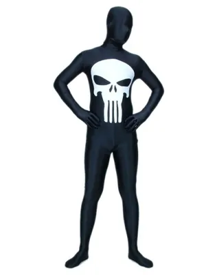 Cheap Black and White Lycra Spandex Unitard Second Skin Zentai Unisex Zentai Suit Holiday Costume