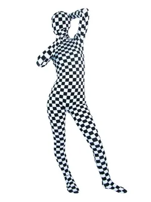 Supply Superior Black and White Lycra Spandex Unitard Second Skin Zentai Unisex Zentai Suit Holiday Costume