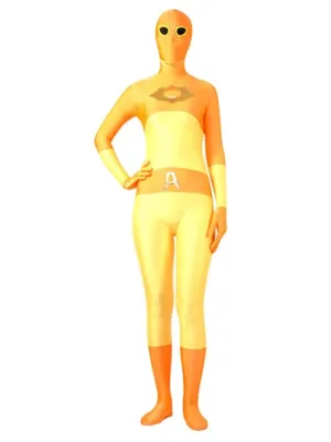 Deep and Soft Yellow Lycra Spandex Skinsuit Super Hero Superhero Zentai Catsuit Second Skin Clothing