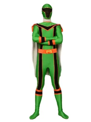 Green Mahou Sentai Magiranger Power Rangers Costumes Lycra Spandex Skinsuit Super Hero Superhero Zentai Catsuit Second Skin Clothing