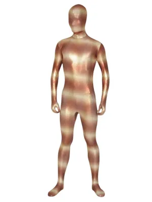 Golden Lycra Spandex Unitard Second Skin Zentai Unisex Zentai Suit Holiday Costume