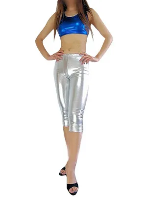 Second Skin Sleeveless Zentai Costume Wetlook Shiny Metallic Suit