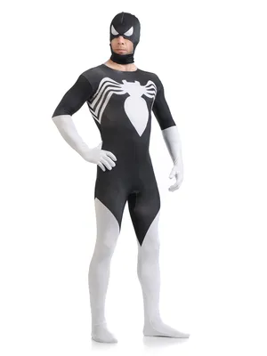 Super Hero Full Body Costume Black and White Spiderman Spandex Skinsuit Unisex Lycra Spiderman Zentai Catsuit Second Skin Clothing