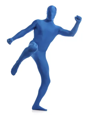 Sapphire Blue Full Body Morph Costume Spandex Holiday Unisex Lycra Unitard Second Skin Zentai Suit
