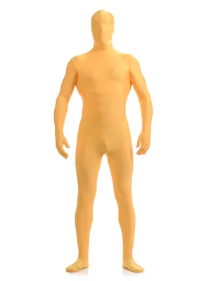 Orange Color Full Body Morph Costume Spandex Holiday Unisex Lycra Unitard Second Skin Zentai Suit
