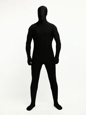 Black Full Body Unitard Second Skin Costume Spandex Halloween Cosplay Zentai Suit