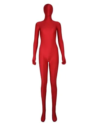 Second Skin Clothing Dark Red Dark Red Full Body Tights Spandex One-piece Catsuits Zentai Unitard