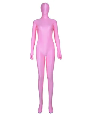 Second Skin Clothing Pink Full Body Tights Spandex One-piece Catsuits Zentai Unitard
