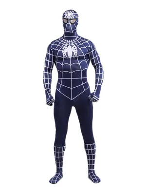 Spider-man Tights White Spider Jumpsuit One-piece Zentai Catsuit Zentai Skinsuit Second Skin Clothing