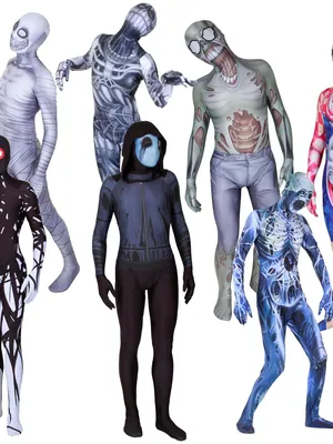 Supply Halloween 3D Printed Urban Legend Ghost Skeleton Costume Second Skin Full Body Zentai Catsuit Skinsuit